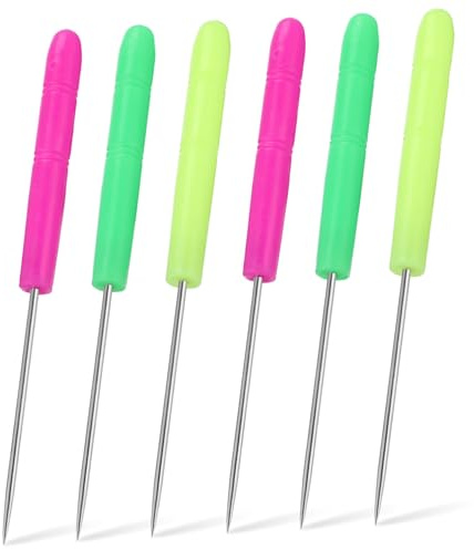 POPETPOP Strumenti per Cucire e Punteruoli Colorati 50 Pezzi Aghi per Tracciare e Quilling, per Lavori Manuali e Riparazioni Artigianali, Set Misto Rosa Verde Giallo, Uso Artigianale e Patchwork