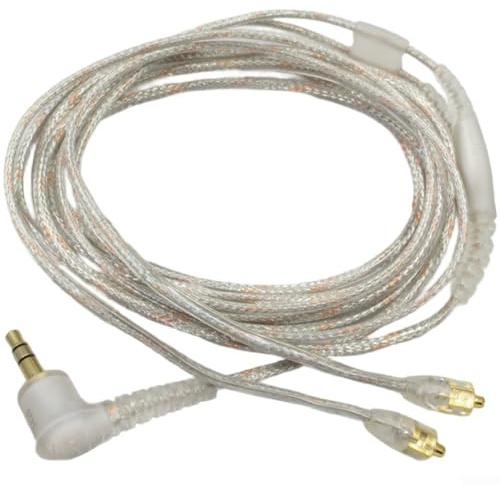 TDCuizent Transparent ljudkabel för Shure SE535 SE215 UE900 W40 & SE425 hörlurar högkvalitativ koppartråd klar ljudöverföring kompakt 10 x 10 x 5 cm storlek (SE215)
