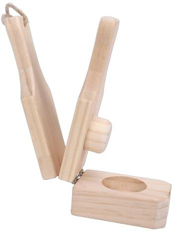 Fockety Presse-purée à Bananes en Bois, Presse-plantain Multifonctionnel Portable avec Poignée Facile à Saisir, pour Faire des Chips de Plantains Frits, des Tostones