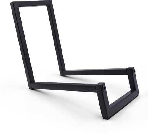 MayRecords Schallplattenhalter Display-Ständer - Z-Form Schwarz Metall Vinyl Ständer Hält bis zu 30 Alben, Dual Installationsmethoden Mehrzweck-Aufbewahrung für CDs/Bücher/Ordner