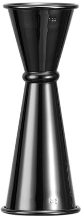 1 pz cocktail jigger doppio design con scala di misurazione all'interno della barra graduata in acciaio inossidabile(Black)