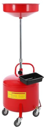 Garvee Chariot de vidange d'huile usagée 8 gallons – Système Mobile à air, Entonnoir réglable, bac Haut de Gamme 38cm, Roues Solides, Plateau à Outils – Idéal Atelier, Garage
