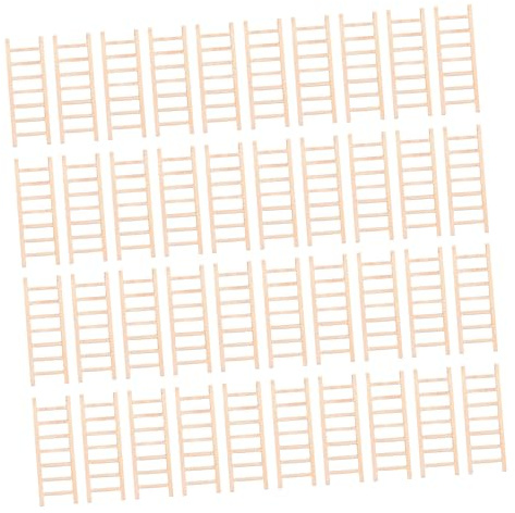 TQUXNGA Artistic Wooden Ladder 40pcs for Landscape Terrarium Scenes Craft Decor Miniature Wooden Ladder