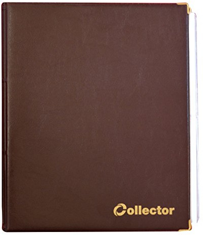 COLLECTOR Carpeta de álbum de coleccionista Carpeta de álbum Notas de Libro Billete de Banco con 15 páginas y 15 divisores: Gran Capacidad - Marrón