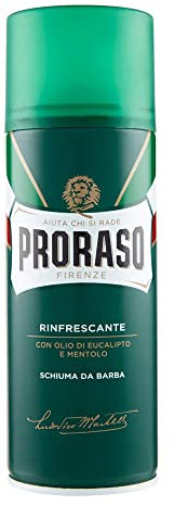 Proraso 2 unidades de espuma de afeitar Proraso Green Shaving Foam, 400 ml