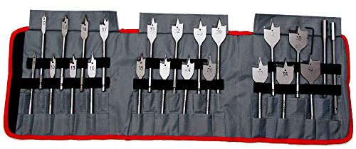 24 tgl Flachfräsbohrer Satz Set Flachfräser Holzbohrer Fräser Bohrer 6-40 mm