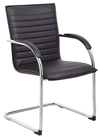 Boss Office Products Vinyl Side Chair (Set of 2), Black