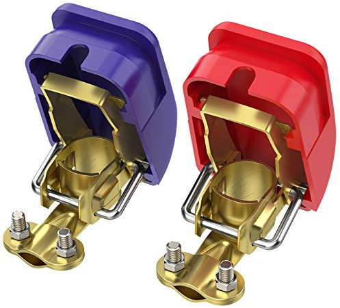 AUTOUTLET 2X KFZ Auto Batterie Schnellklemmen Polklemmen Batterieklemmen Batteriepolklemmen Set Boot PKW Klemmen (1 Paar)