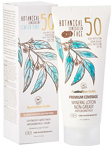 Australian Gold, Botanical Spf 50 Light Faces, brown, 89 milliliter