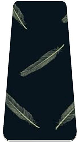 Eslifey Flying Feathers Yogamatte dick, rutschfest, für Damen und Mädchen, Gymnastikmatte, weiche Pilates-Matten, 183 x 61 cm, 0,6 cm dick