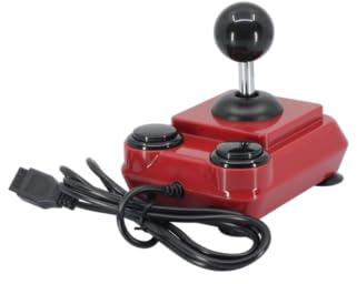 ArcadeR 9 pin standard Joystick kompatibel zu Atari, Commodore, Sega etc., Farbe:Dunkelrot