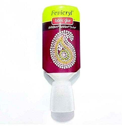 JP Arts & Crafts Fevicryl Fabric Glue No Stitch In 20ml Glue For Lace Ribbon Applique Rhinestones Clothes Shoes Adhesive Bonds Machine Washable
