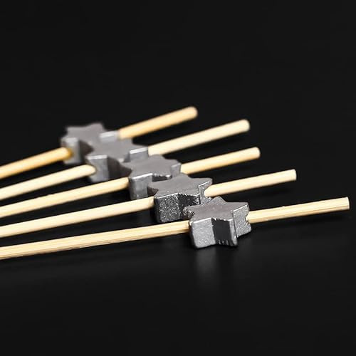 AILEXI Cocktail-Sticks 100 Zählungen Zahnstocher Aus Holz Partyzubehör RÜSchen Fingerfood Obst Sandwich Knabbereien - Silberne Sterne