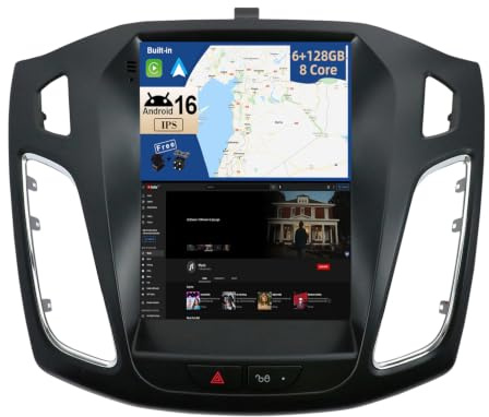 JOYX - [6G+128G] - Android 11 Autoradio Per Ford Focus (2010-2013) - Senza fili Carplay + Android Auto - LED Camera & MIC - DSP DAB Volante WiFi 360-Camera Fast-Boot 4G AHD - IPS 9.7 Pollice 2 Din