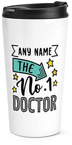 Gift Base Tazza da viaggio personalizzata con nome medico n. 1