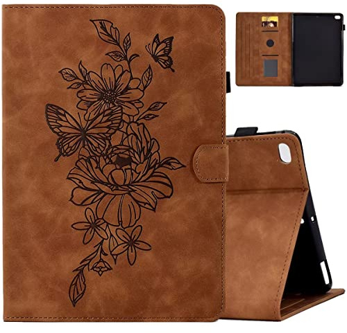 MOKASE Hülle für 7.9 iPad mini 1/2/3/4/5 2012-2019 Version, Wildleder Multiwinkel Ständer Deckel, Automayic Schlaf/Aufwach Schutzhülle mit Stifthalter & Kartenschlitze für iPad mini 5 2019, Brown
