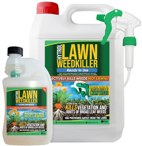 Elixir Gardens 500ml Hytrol Selective Lawn & Turf Weedkiller & Herbicide | Kills Weeds NOT Grass | Super-Concentrated Formula Treats up to 250 square meters | x 1