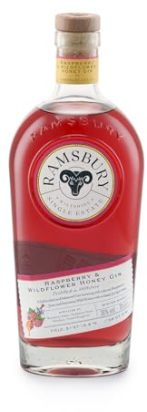 Ramsbury Raspberry & Wildflower Honey Gin – Single Estate Spirits – Made in Wiltshire, UK – 70cl – 38% ABV