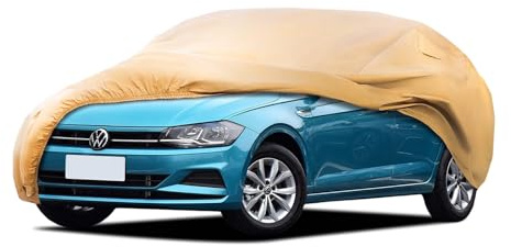 JURMON Housse de protection ultra résistante pour voiture - Convient pour Volkswagen Polo - Coupe-vent - Imperméable - Protection contre la pluie, le soleil et les UV - Protection contre la poussière