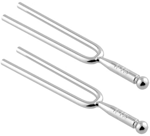 2 Stück Stimmgabel Inkl A440 Hz Stimmgabel aus Edelstahl, Stimmgabel aus Stahl
