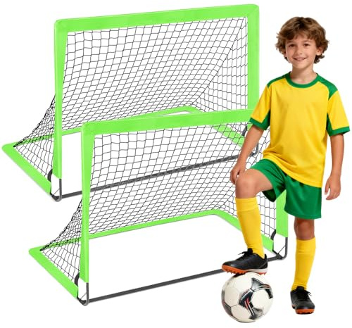 120x90x90 cm Fussballtore für Garten Kinder Faltbar Pop-Up Fußball Tor Schnelle Montage Torwand Garten Park Strand (120x90x90 cm)