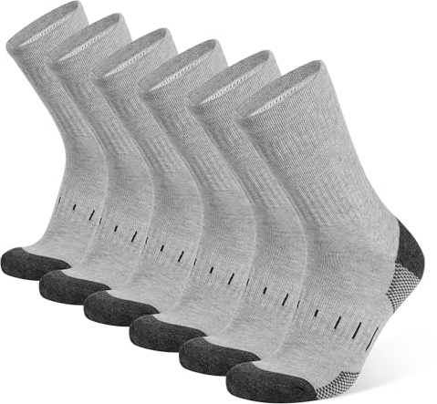 BUDERMMY Mens Socks Cushioned Work Socks Walking Socks Womens Crew Athletic Socks for Outdoor Hiking Trainer Running