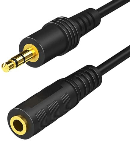 Cavo di prolunga per cuffie, prolunga jack per cuffie, cavo di prolunga ausiliario da 3,5 mm, maschio femmina, cavo di prolunga stereo per audio Hi-Fi da 4,92 piedi, per cuffie, smartphone