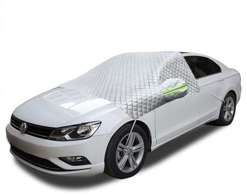 Haipky Extra Large Car Windshield Waterproof Cover, All-Weather Protection for Snow, Ice, Sun, Side Windows and Mirrors, 230cmx135cm / 90.55 × 53.1inch