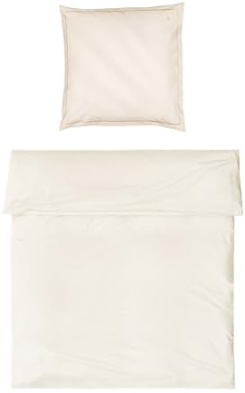 Möve Luxury Bettwäsche-Set 135x200 cm + 80x80 cm aus 100% Baumwolle, Champagne