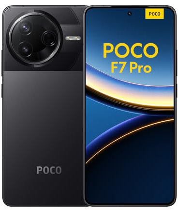 Xiaomi POCO F7 Pro Smartphone, 12+256, Black, 6000mAh battery, 90W HyperCharge, HyperAI(No power adapter included)