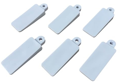 Window Wedges - 6 Pcs Soft Rubber for Sash, Doors, Tables, Levelling and Jamming (White)