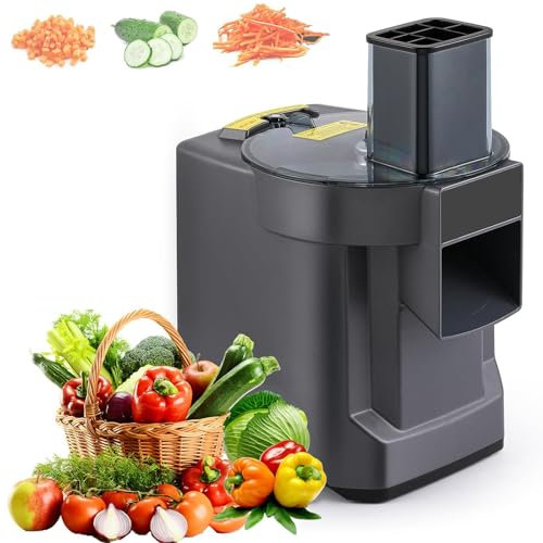 Picadora De Verduras Eléctrica Multifuncional: Cortadora De Verduras En Cubos, Rebanadora Y Trituradora, Cortadora Automática De Frutas Y Verduras, Para Cebolla, Zanahoria