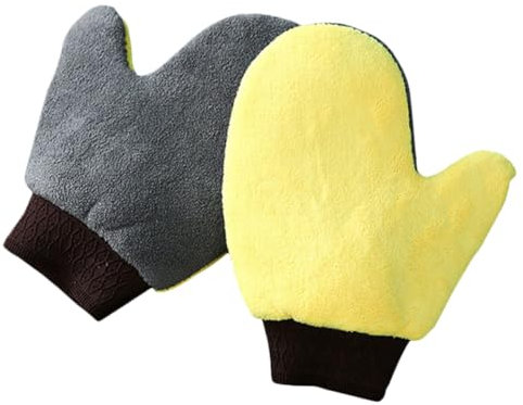 2 Manoplas de Lavado para Coche de Coral Fleece, Pack de 2
