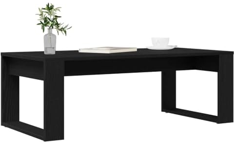 vidaXL Mesa de Café Roble Negro 102 x 50 x 35 cm Madera de ingeniería