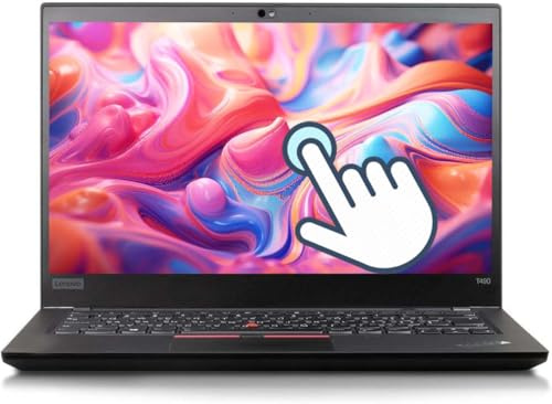 Lenovo Thinkpad T490 Business Laptop, 14 FHD Touchscreen Notebook, Intel Core i5-8365U, 16GB DDR4 RAM, 512GB SSD, Windows 11 Pro (Generalüberholt)