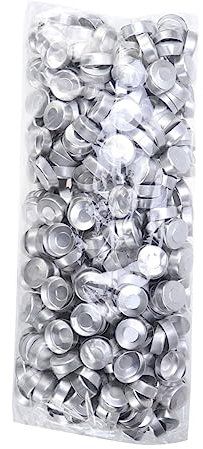 DECORNIJIA 300pcs Aluminum Tea Light Tins Empty Candle Cases Silver 3.8×1.4cm for Candle Making and Tea Light Holders Suitable for Weddings and Home Decoration
