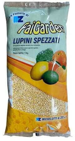 FAIGARDEN – Lupini Macinati Naturali 5kg | Concime Organico Azotato | Fertilizzante Biologico per Orto, Agrumi, Rose, Piante da Fiore e da Frutto