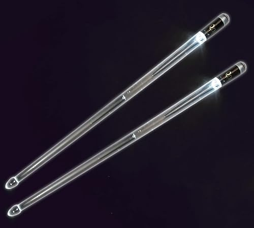 Schlagzeugstöcke 1 Paar Hochleistungs-LED-Leuchten for professionelle Bühnenauftritte. Ein leuchtendes Licht(White,B)