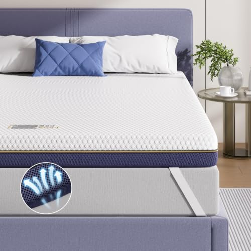 BedStory 10cm Topper 140x200cm, H3&H4 Gel Memory Foam Matratzentopper, Öko-TEX Zertifiziert Gelschaum Matratzentopper, geeignet für diejenigen, die einen härteren Topper bevorzugen