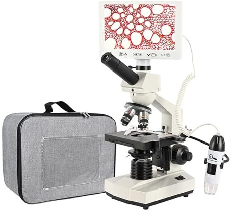 Industriella mikroskop 40X-2500x Trinokulärt Sammansatt Mikroskop Grovt Makro Biologiskt Monokulärt Studentlaboratorium Professionellt LED Handhe Klar Bildkvalitet