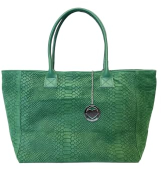 Chicca Borse Borsa a Mano Shopper Grande da Donna indossabile a Spalla in Vera Pelle