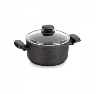 Korkmaz A1342 Ornella Series - Cacerola antiadherente de aluminio PTFE (2 unidades, 5,0 L)