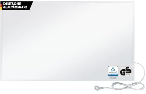 BR Bringer Infrarotheizung 800 Watt - Infrarot Elektroheizung Energiesparend - 5 Jahre Garantie, TÜV GS - Deutsche Qualitätsmarke (weiß)