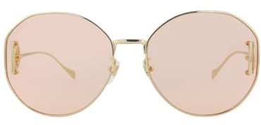 GUCCI Womens GG1206SA 004 63 Sunglasses, Gold-Gold-PINK
