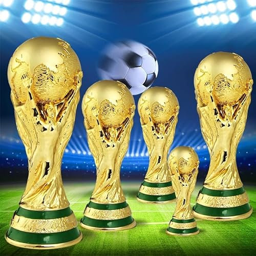AMMICCO Gold Football Trophy World Cup Trophy World Cup Replica World Cup Collection Souvenirs Home Office Decorations Gifts for Fans (21cm)