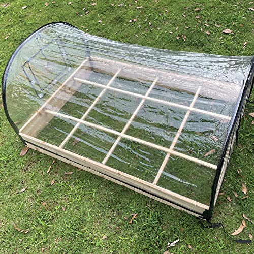 NYVI Foliengewächshaus Green 02 - Frühbeet Gewächshaus für Gemüse, Pflanzen, Kräuter - Wetterfest, Wasserfest, UV-Schutz - Treibhaus mit Fenster - Pflanzkasten 115 x 80 x 54 cm