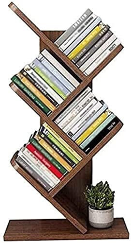 JOZZY Bücherregal, mehrschichtiges Bücherregal, Baum für Zuhause, Büro, Holz, Bücherturm, einfache Aufbewahrung, kreatives Bücherregal