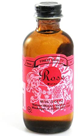 Nielsen-Massey Rosenwasser Extrakt 60 ml, natürliches Rosenaroma mit echtem Rosenöl, florale Aromazubereitung für Backen, Desserts, Getränke, orientalische Gerichte, ohne künstliche Zusätze