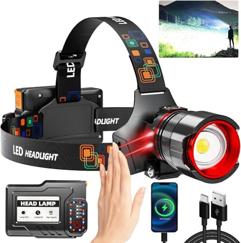 Linterna pequeña y potente con luz negra UV de 365 nm, superbrillante de 1000 lm, llavero LED recargable por USB C con luz lateral COB, zumbador magnético, 12 modos, linterna de bolsillo IPX4 (gris)