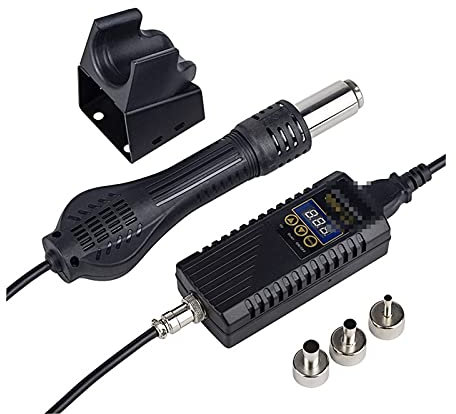 Soldering Station 2 in 1 Hot Air Gun 800W LCD Digital Rework Soldering Station Electric Soldering Iron for Phone PCB IC SMD 8898 Welding Set for Schoo
